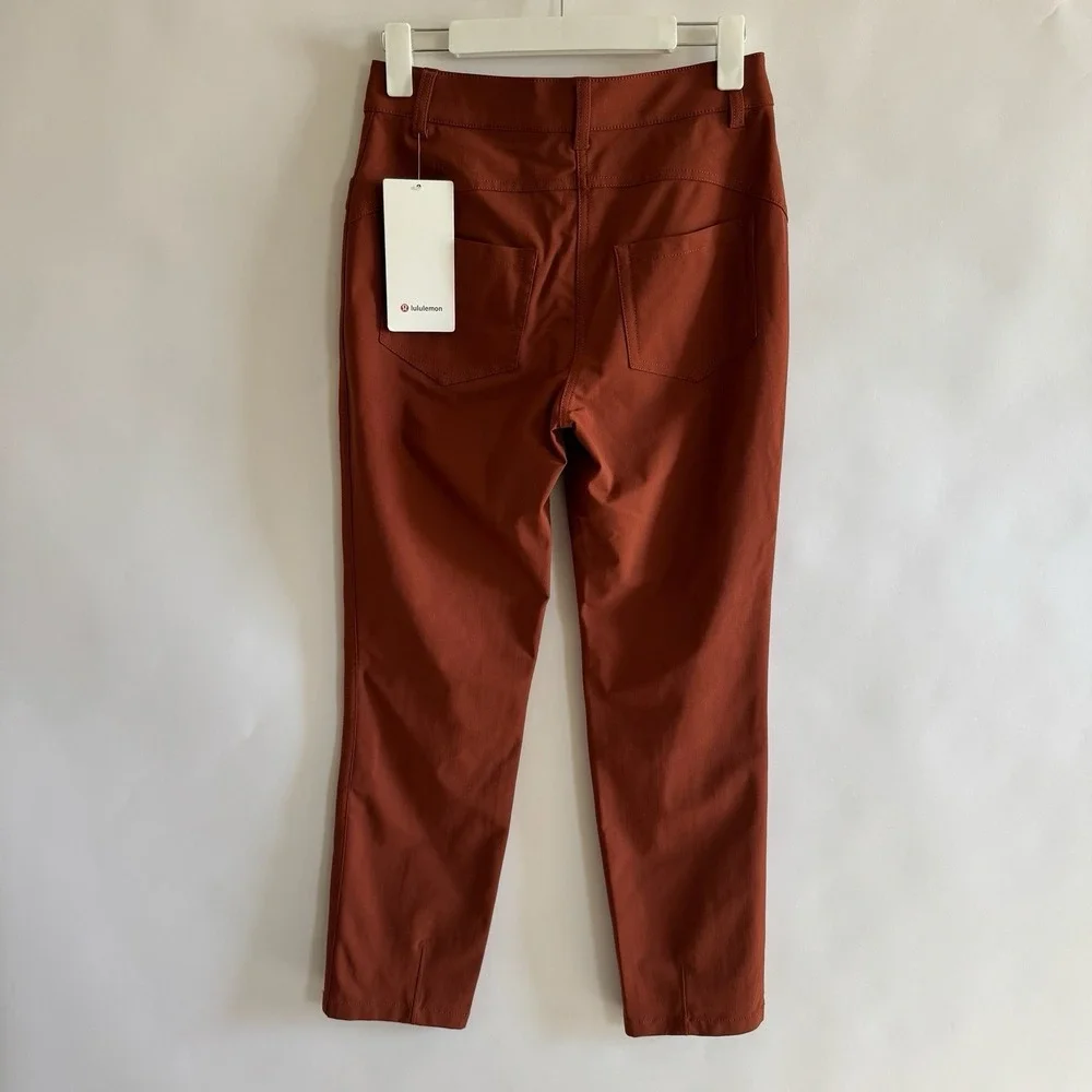 Lululemon Womens City Sleek 5 Pocket Pant 7/8 Size 6 Terracotta Orange